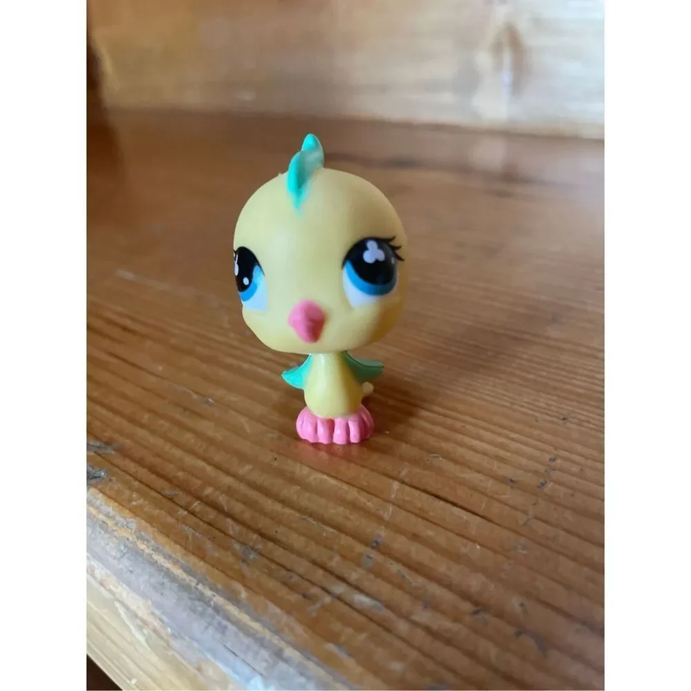 Littlest Pet Shop #754 yellow parakeet bird